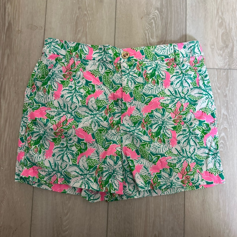 Lilly Pulitzer Green and Pink Women's Shorts
